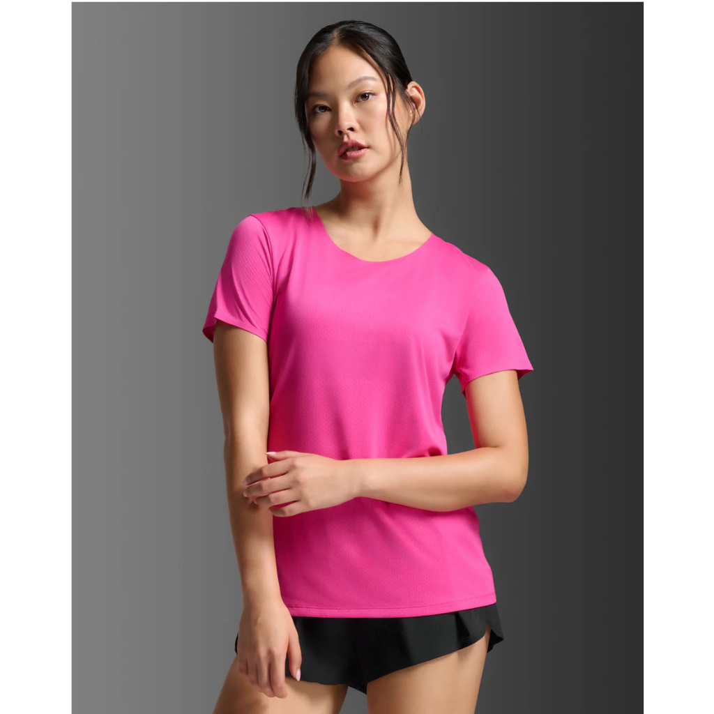 2XU Light Speed Tech Tee Womens APPAREL - Womens T-Shirts FUCHSIA/FUCHSIA REFLECTIVE