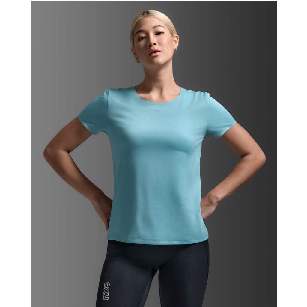 2XU Light Speed Tech Tee Womens APPAREL - Womens T-Shirts RETRO BLUE/RETROBLUE REFLECTIVE