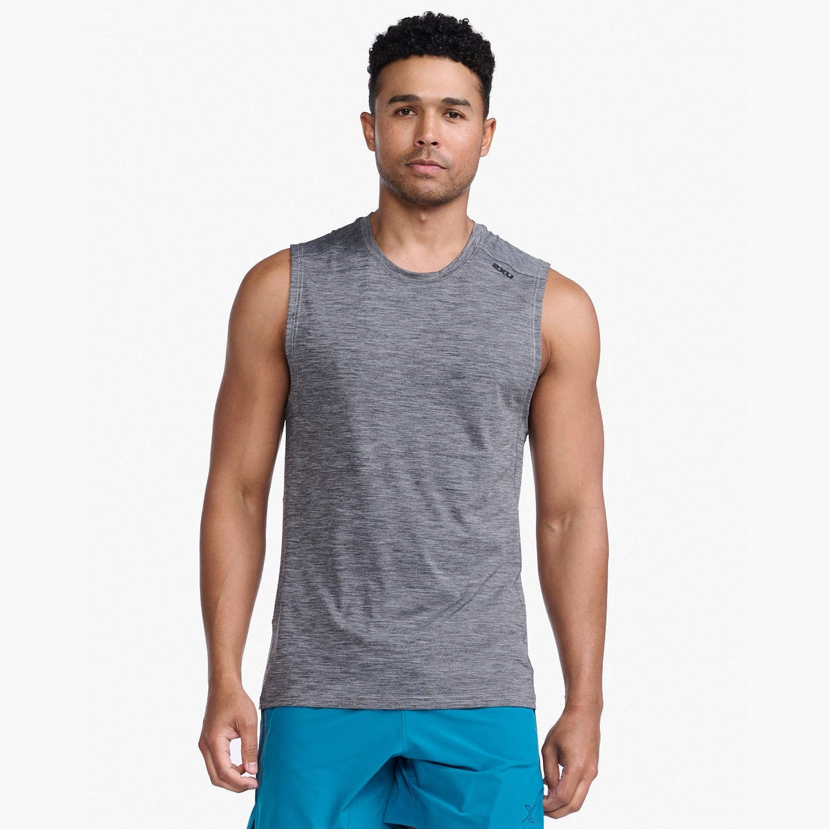 2XU Motion Tank Mens APPAREL - Mens Tanks HARBOR MIST/BLACK