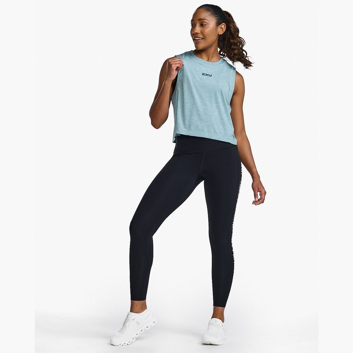 2XU Motion Crop Tank Womens APPAREL - Womens Tanks 