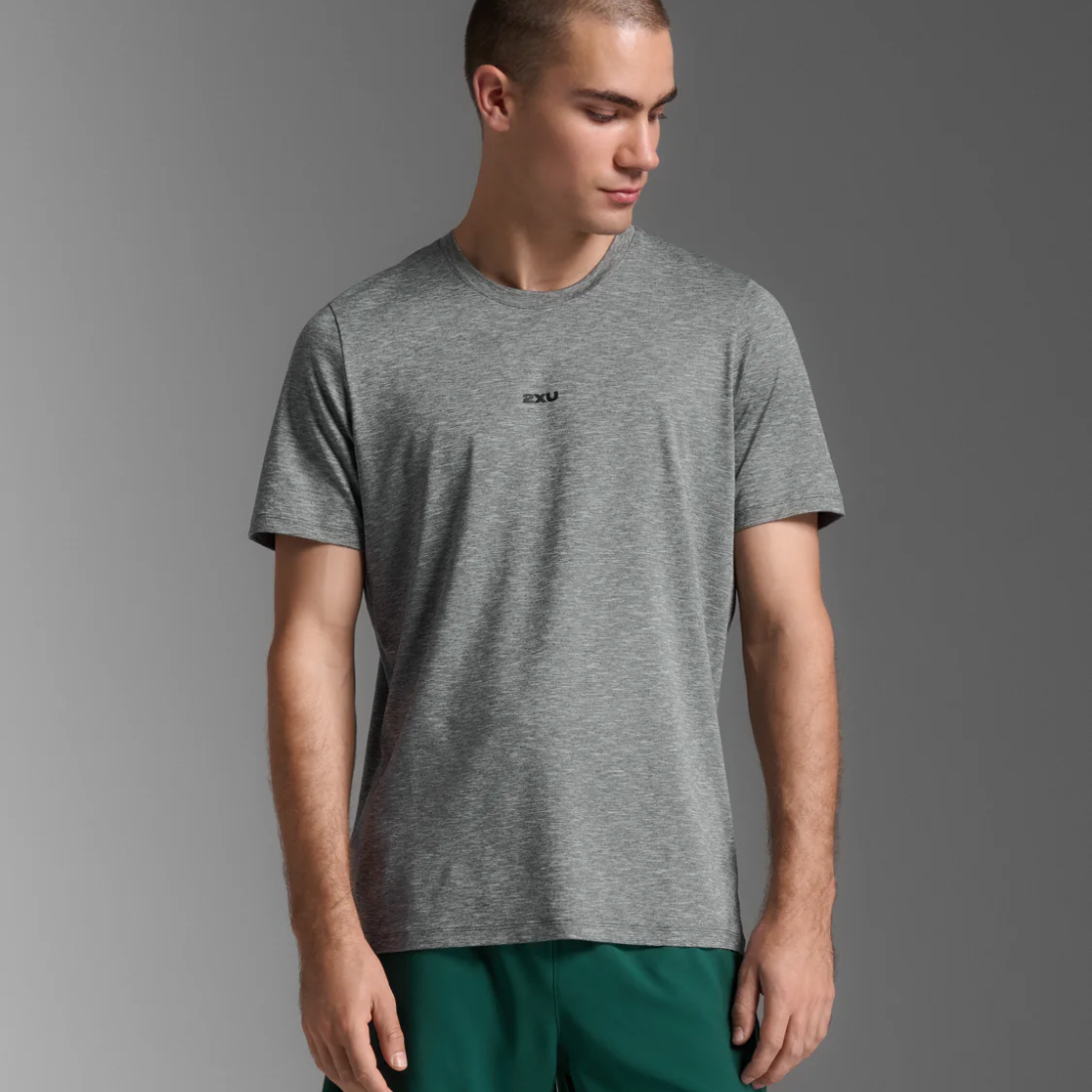 2XU Motion Soft Jersey Tee Mens APPAREL - Mens T-Shirts HARBOR MIST/BLACK