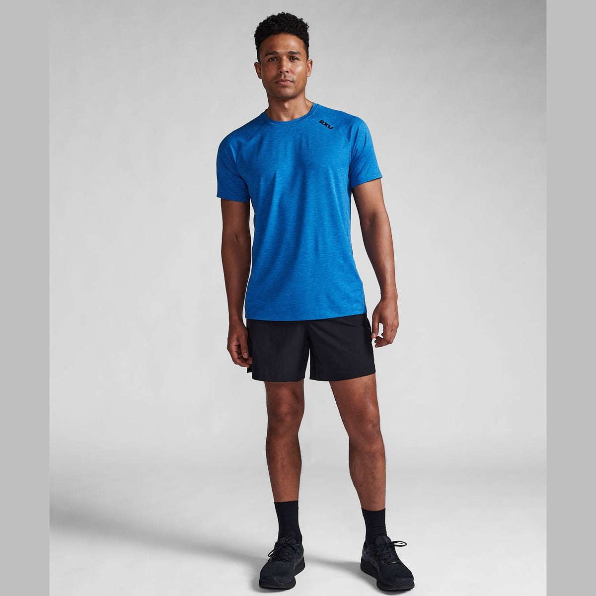 2XU Motion Tee Mens APPAREL - Mens T-Shirts ELECTRIK/BLACK
