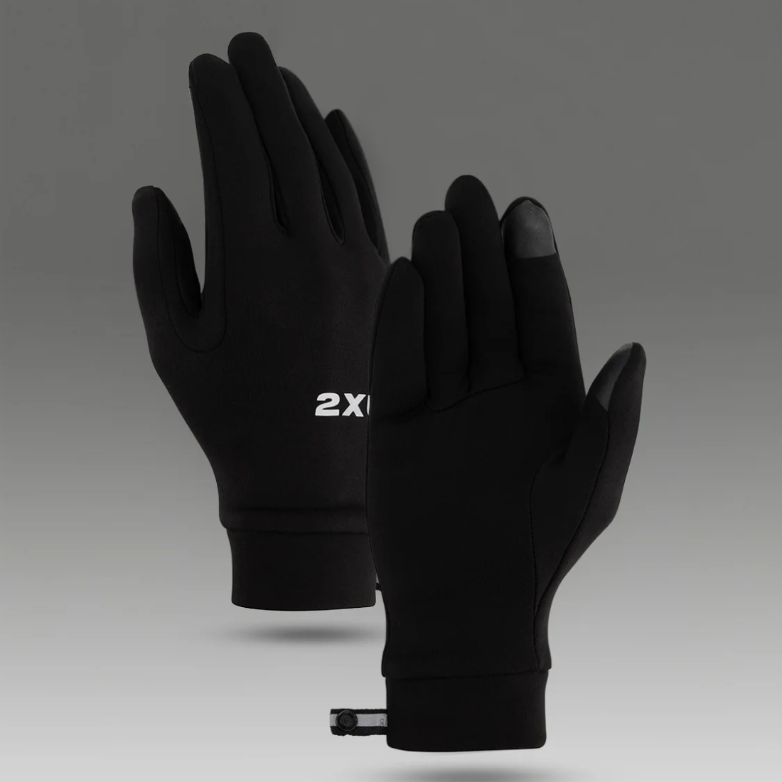 2XU Run Gloves GEAR - Gloves BLACK/SILVER REFLECTIVE