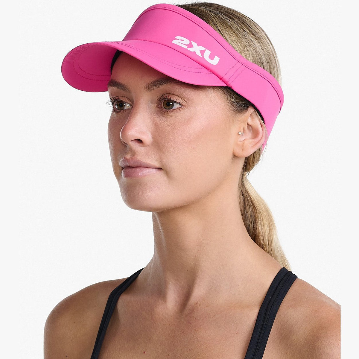 2XU Run Visor GEAR - Unisex Hats, Visors & Headwear FUCHSIA/WHITE