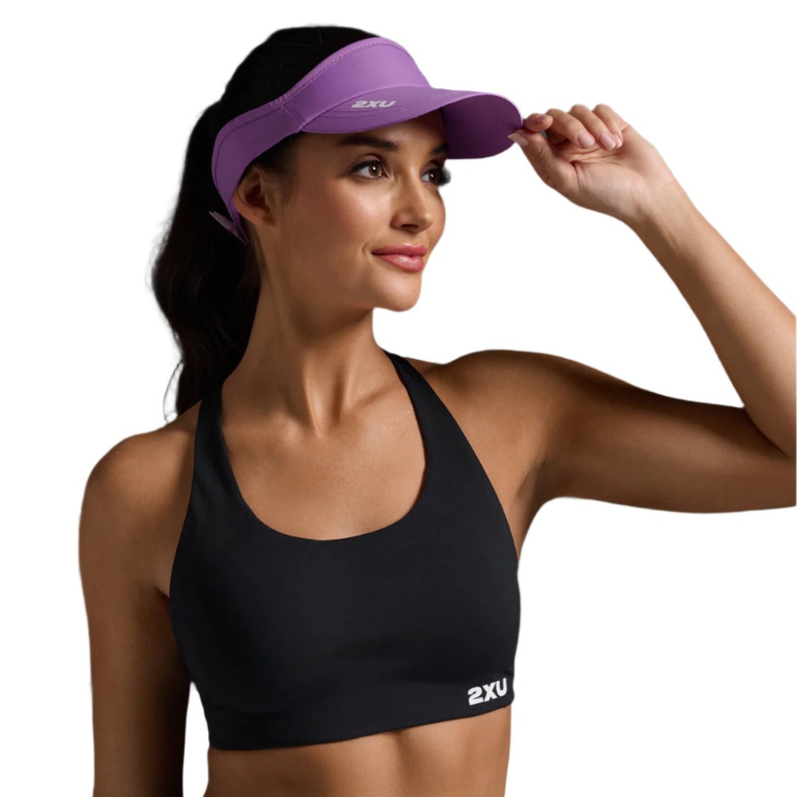 2XU Run Visor GEAR - Unisex Hats, Visors &amp; Headwear THISTLE/WHITE