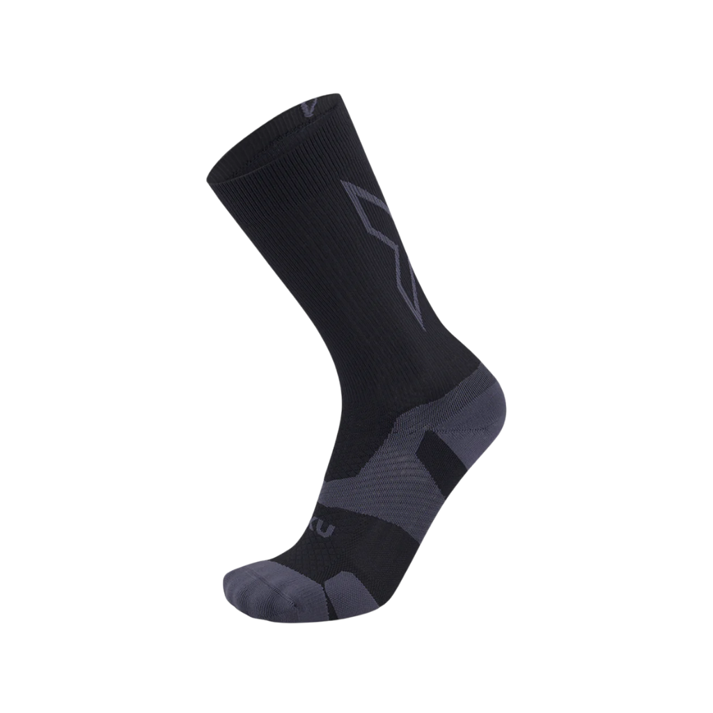 2XU Vectr Light Cushion Crew Sock GEAR - Socks BLACK/TITANIUM