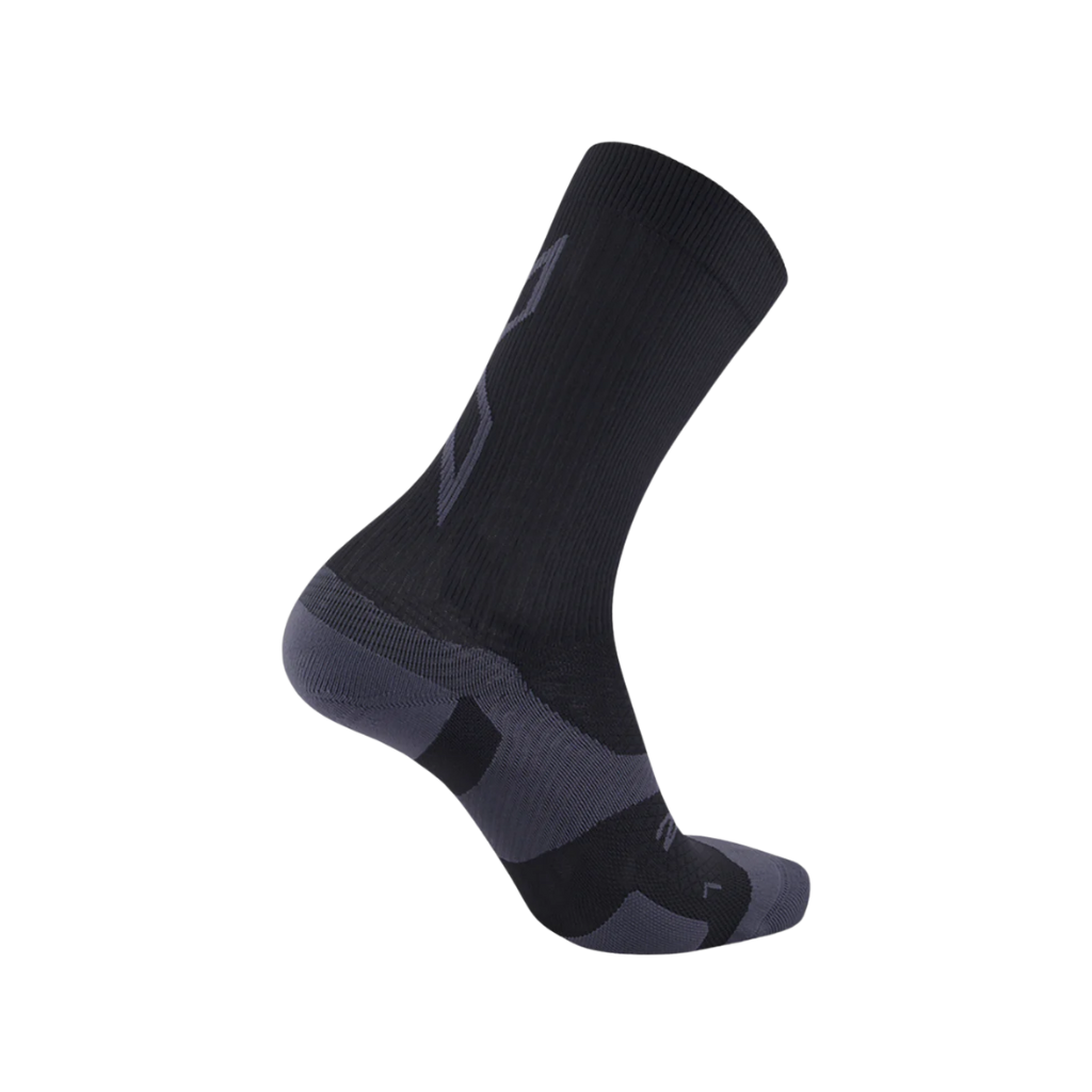 2XU Vectr Light Cushion Crew Sock GEAR - Socks BLACK/TITANIUM
