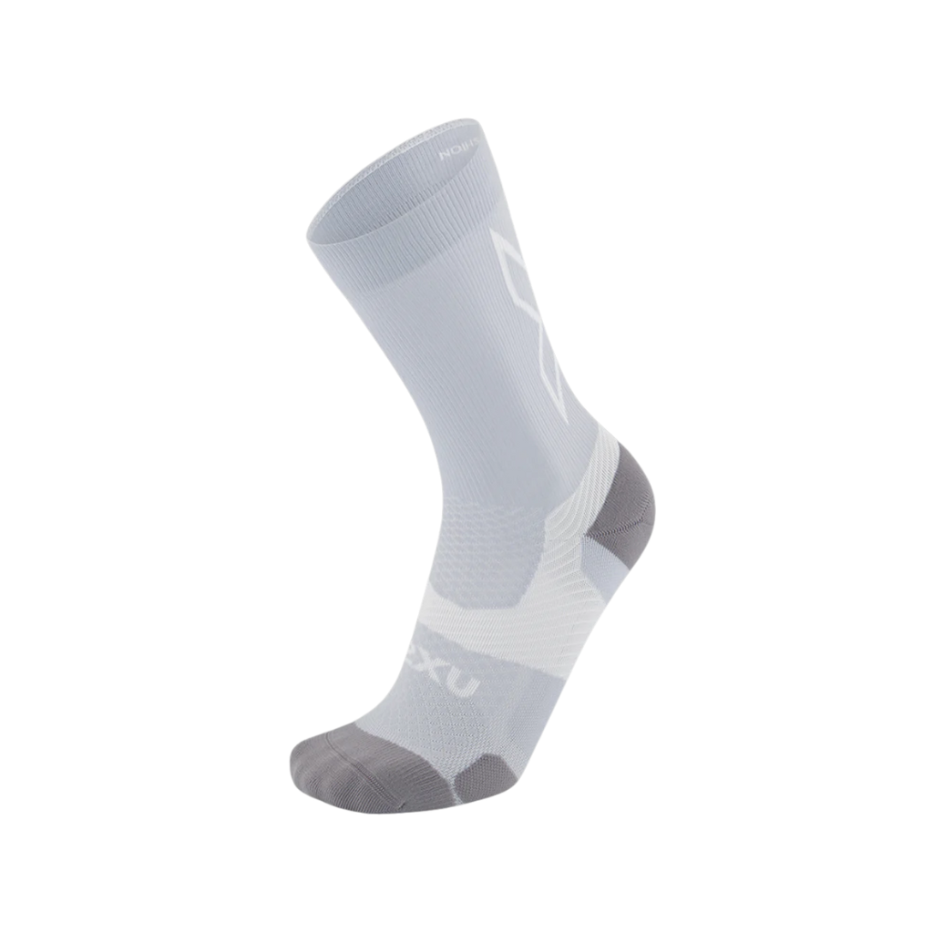 2XU Vectr Light Cushion Crew Sock GEAR - Socks HARBOUR MIST/WHITE