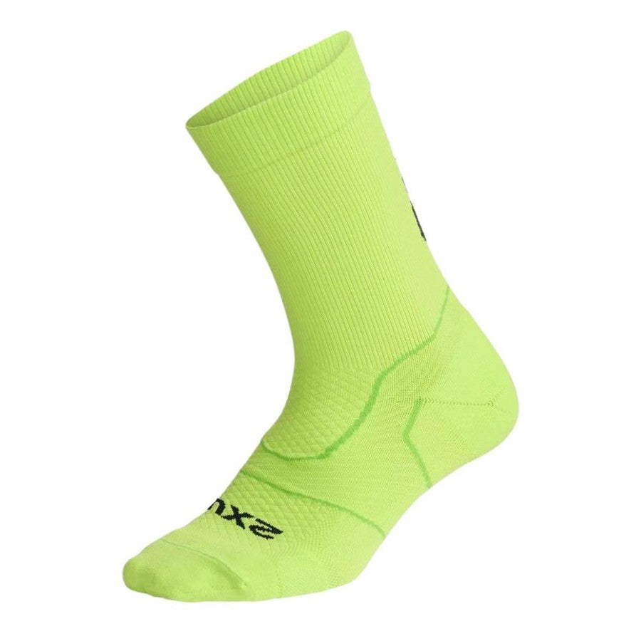 2XU Vectr Light Cushion Crew Sock GEAR - Socks VOLT/BLACK