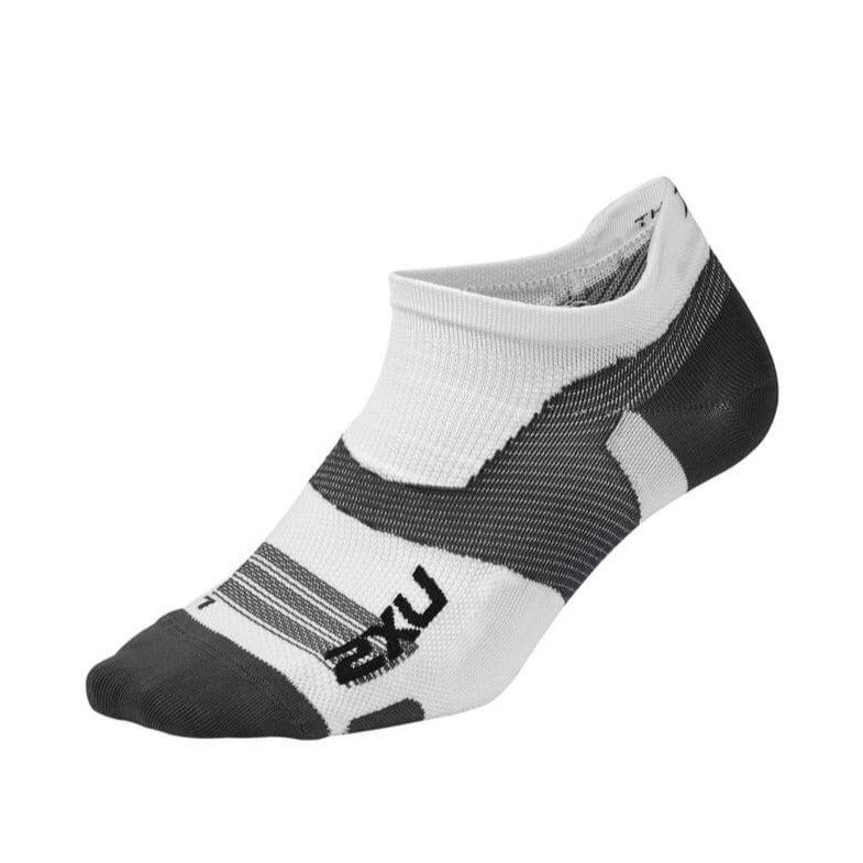 2XU Vectr Ultra Light Cushion No Show Socks GEAR - Socks White/Grey