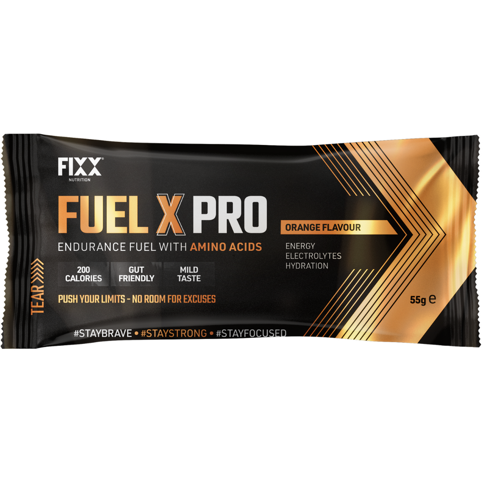FIXX NUTRITION - Fuel X Pro Endurance Fuel NUTRITION - Energy and Recovery Gels ORANGE