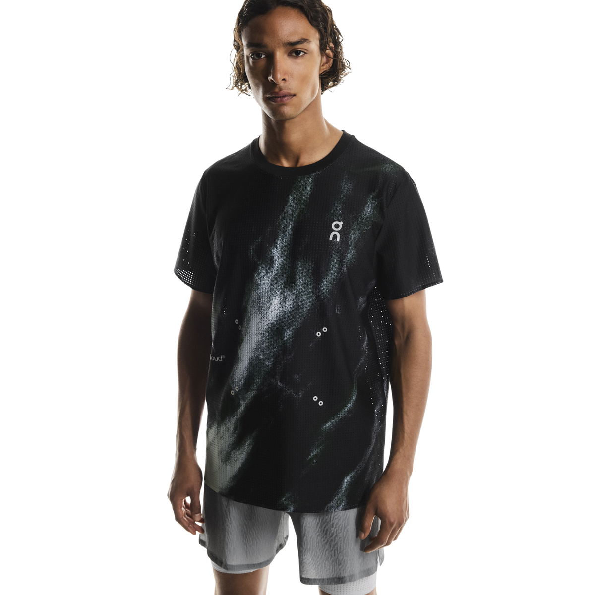 ON Pace Mesh-T Mens APPAREL - Mens T-Shirts BLACK/GLACIER