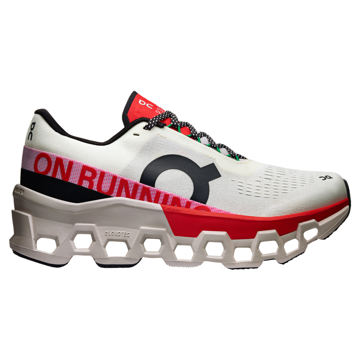 ON Cloudmonster 2 Womens FOOTWEAR - Womens Neutral Cushioned IVORY / RED
