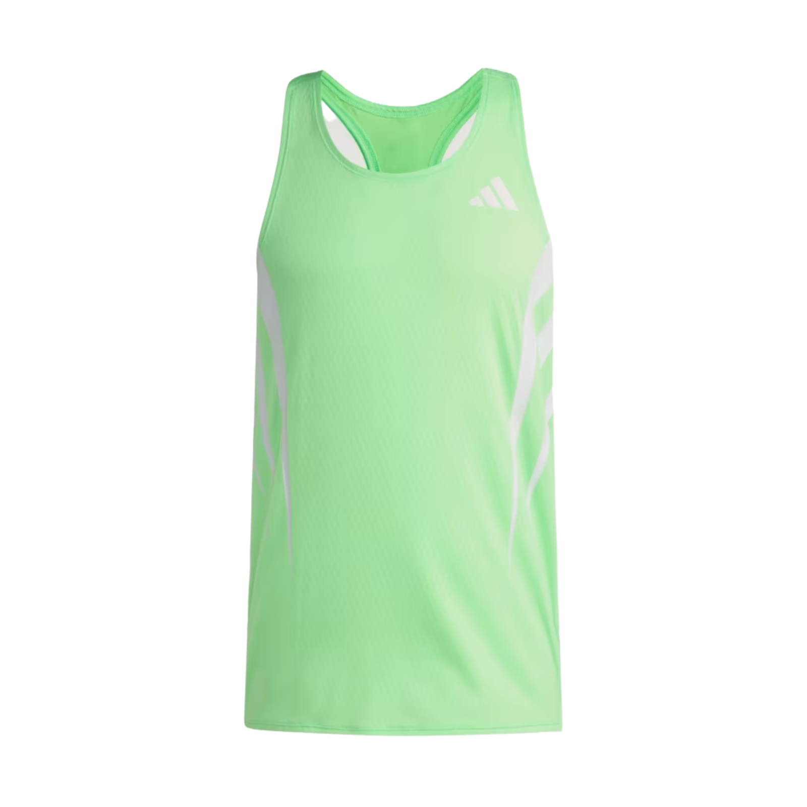 ADIDAS Adizero NYC Running Singlet M's APPAREL - Mens Tanks LIME BURST
