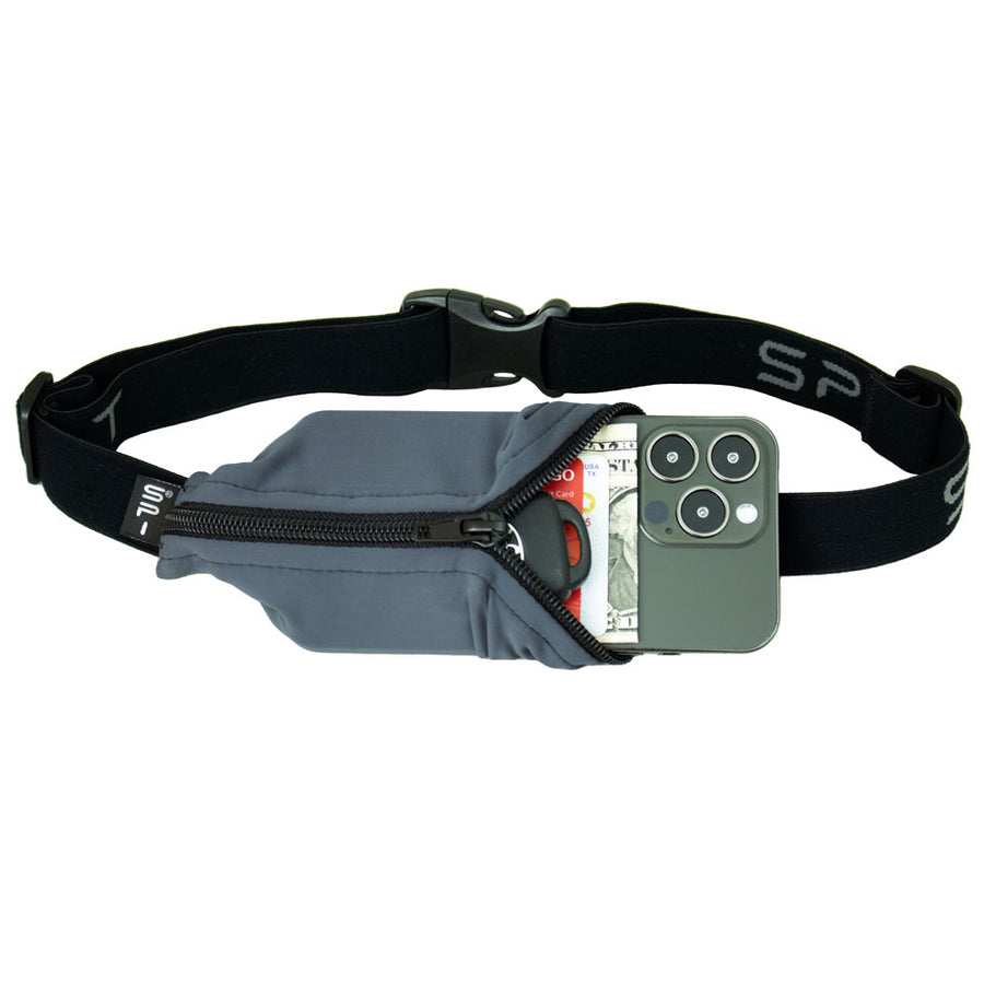 SPIbelt Original Running Belt GEAR - Carriers Anthracite W/ Black Zip