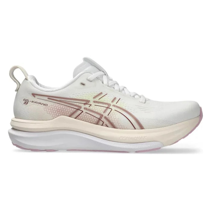 ASICS GEL-Kayano 33 Wide Womens FOOTWEAR - Womens Stability Cushioned WHITE/HAZY LILAC
