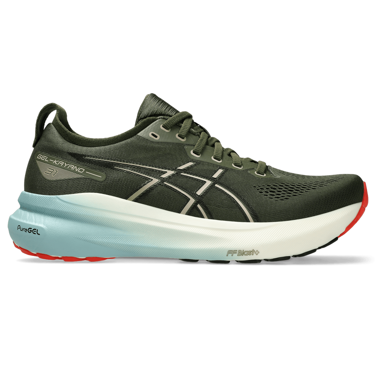 ASICS Gel-Kayano 31 Mens FOOTWEAR - Mens Stability Cushioned SMOG GREEN/BLACK