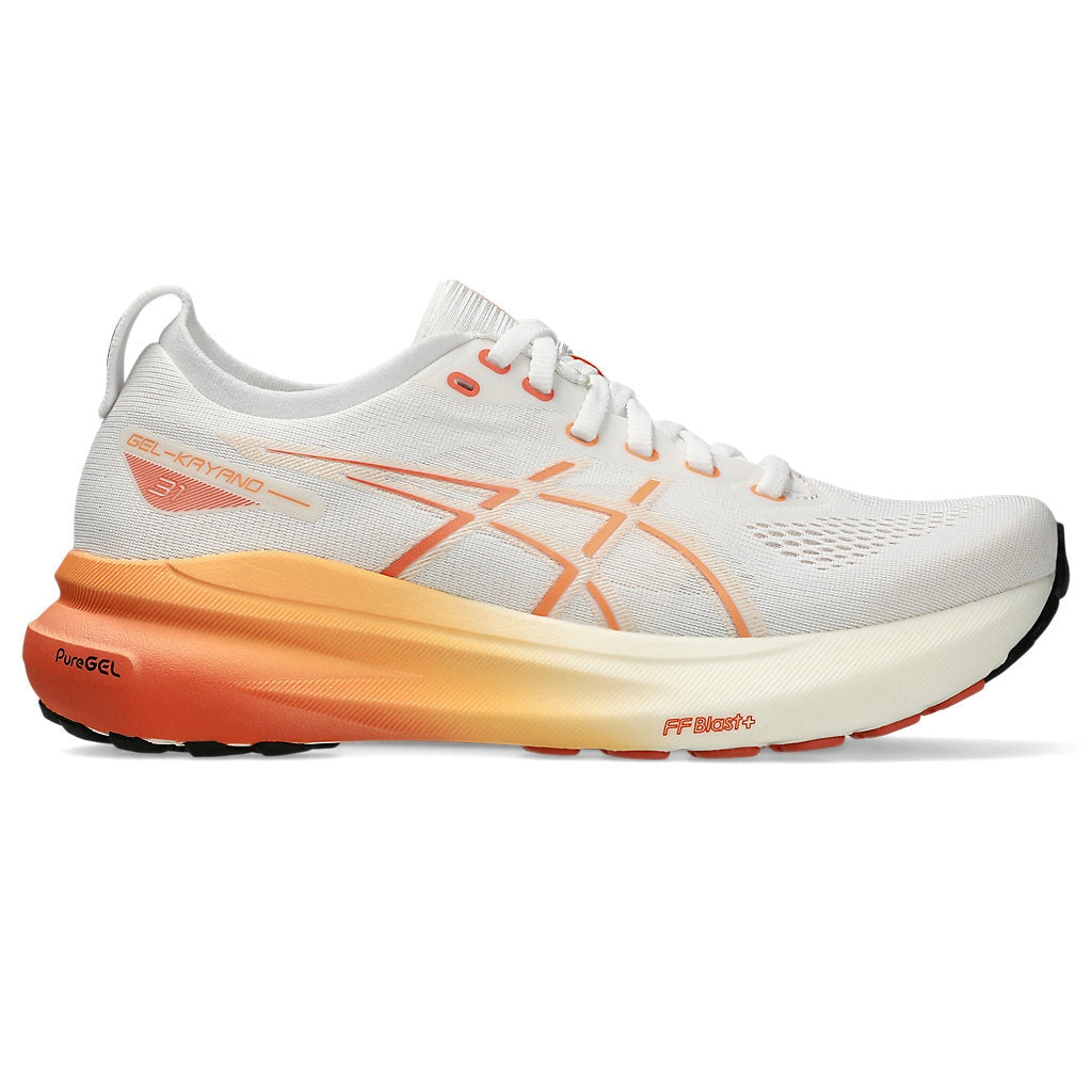 ASICS Gel-Kayano 31 Womens FOOTWEAR - Womens Stability Cushioned WHITE/FADED ORANGE