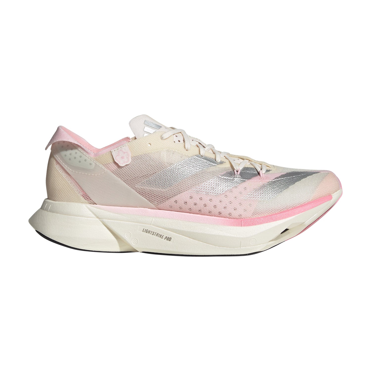 ADIDAS Adizero Adios Pro 3 Womens FOOTWEAR - Womens Carbon Plate CLOUD WHITE/ SILVER METALLIC/ CLOUD PINK