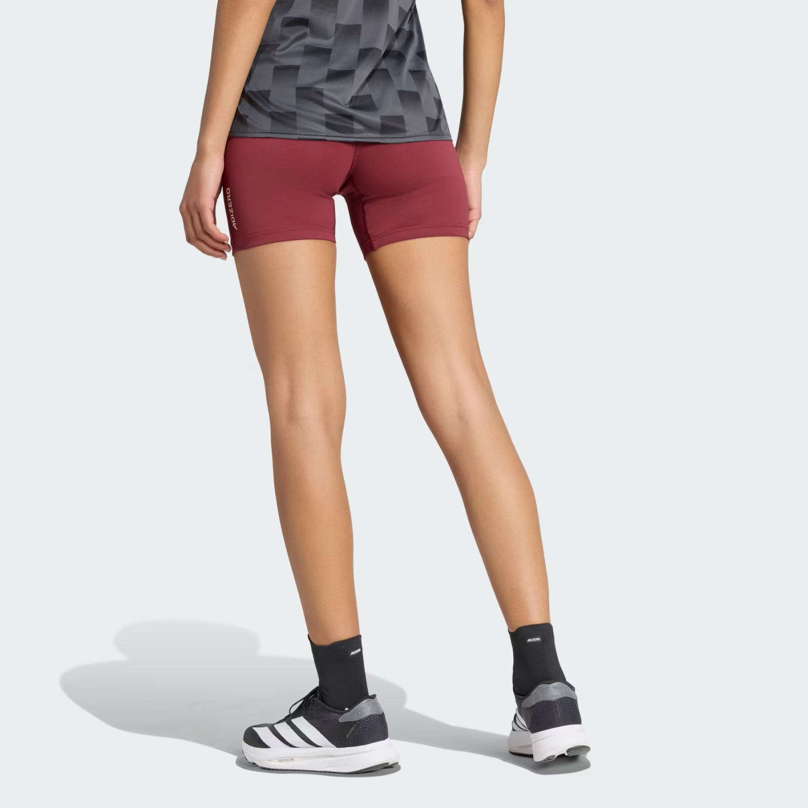 Adizero NYC Running Short Leggings Womens APPAREL - Womens Tights SHADOW RED