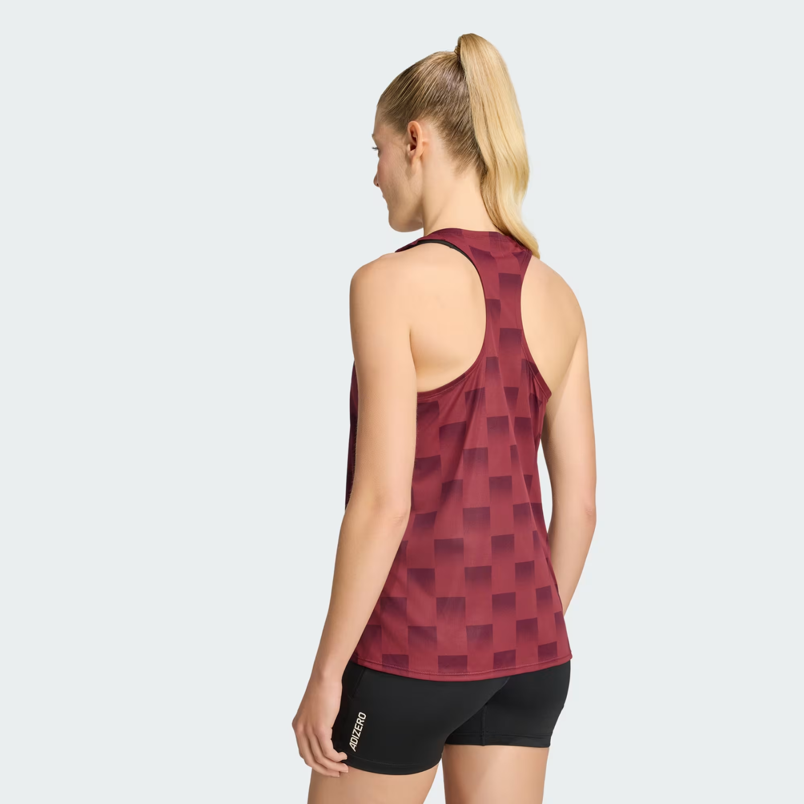 Adizero NYC Running Singlet Womens APPAREL - Womens Singlets SHADOW RED / MAROON