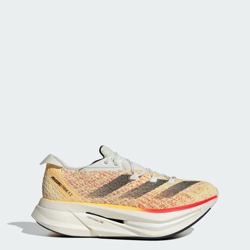 ADIDAS Adizero Prime X 2 Strung Unisex FOOTWEAR - Unisex Carbon Plate IVORY/CORE BLACK/SPARK