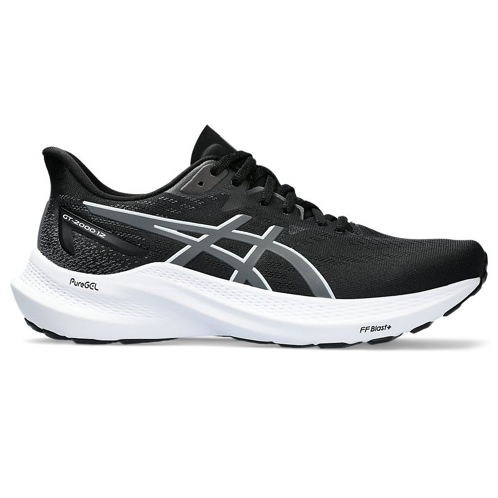 ASICS GT-2000 12 Womens FOOTWEAR - Womens Stability Cushioned BLACK/CARRIER GREY