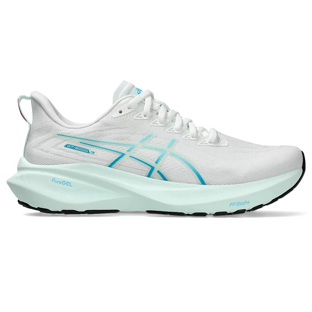 Asics GT-2000 13 Womens FOOTWEAR - Womens Stability WHITE / SOOTHING SEA