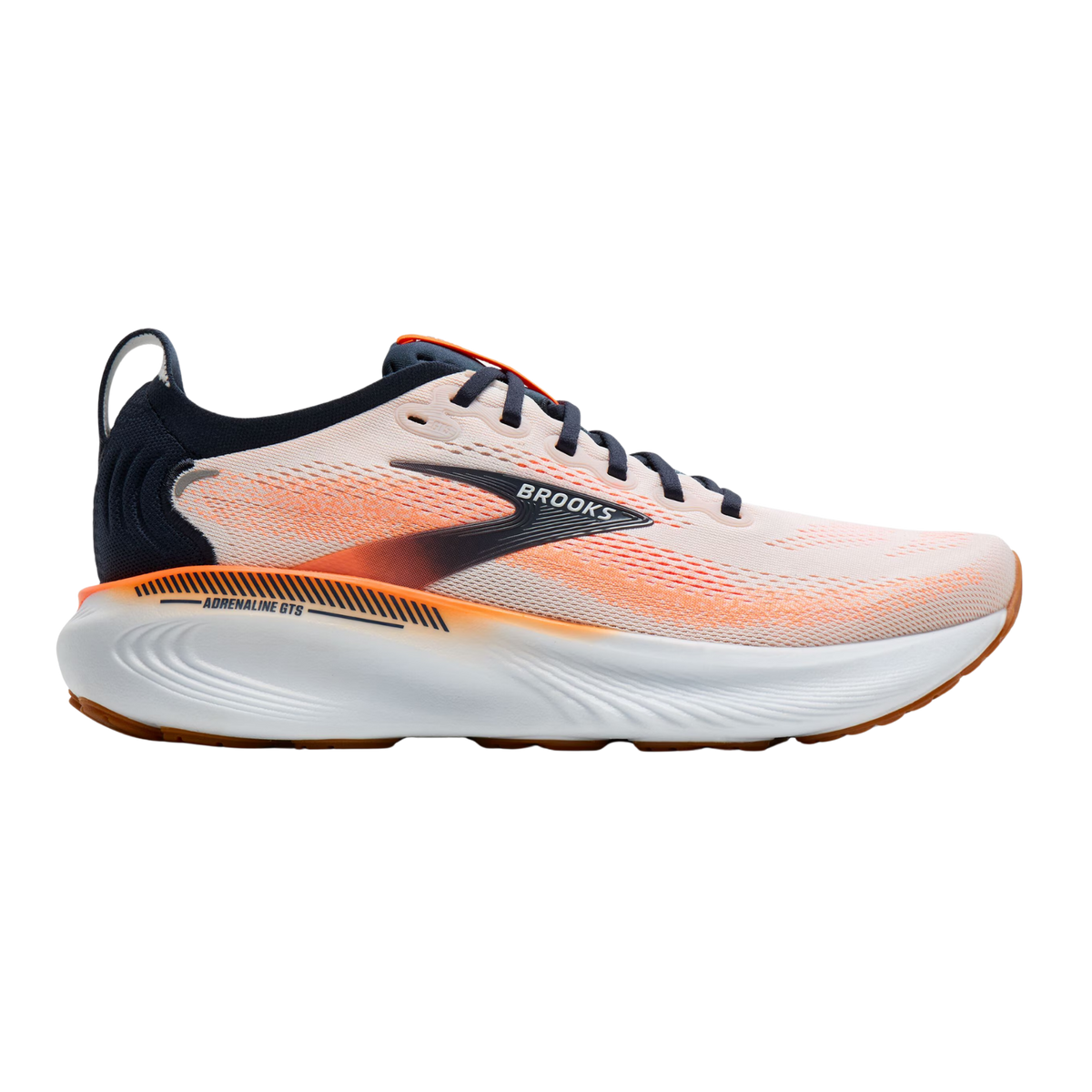 BROOKS Adrenaline GTS 25 Men's FOOTWEAR - Mens Stability WHITE/SPELLBOUND/ORANGE
