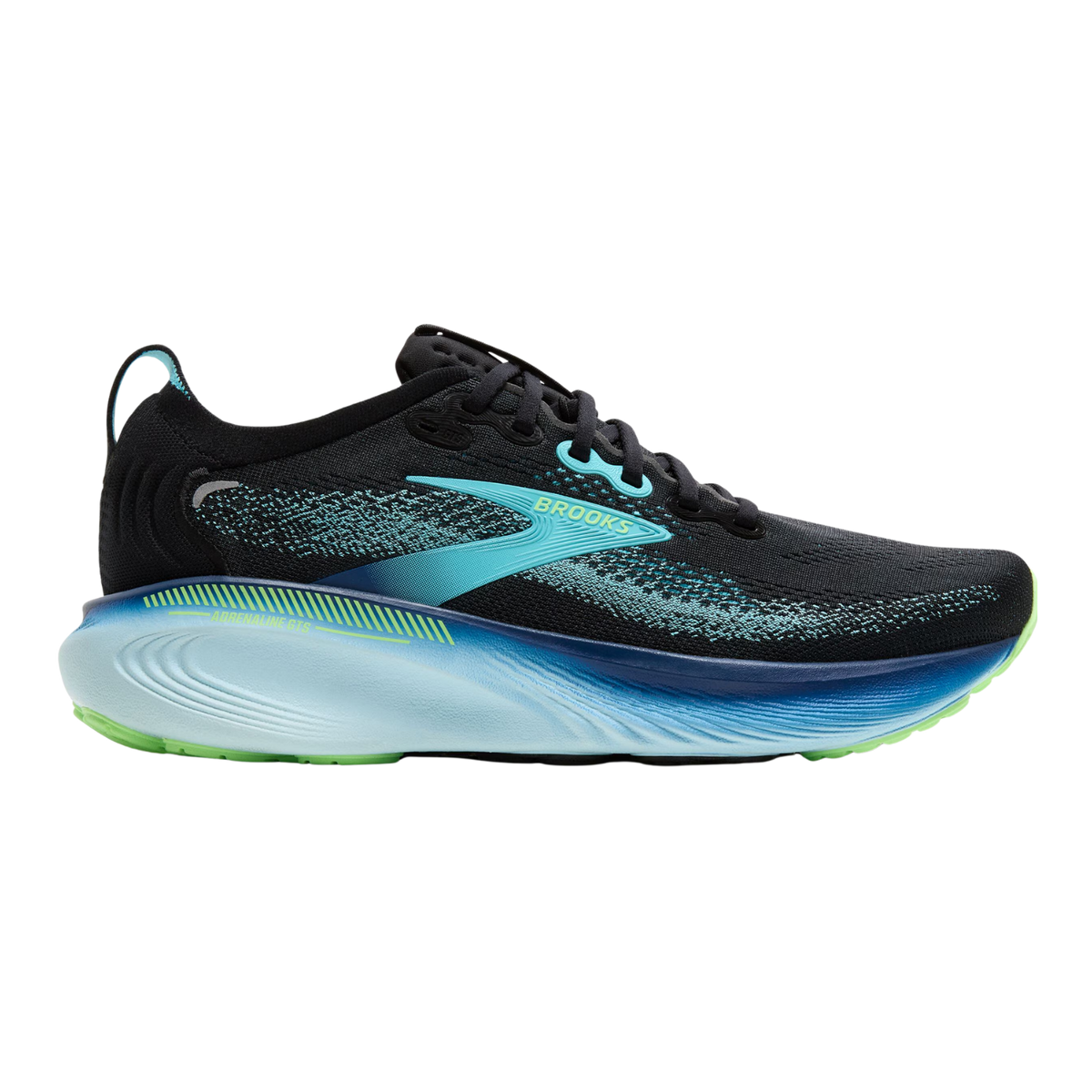 BROOKS Adrenaline GTS 25 Men's FOOTWEAR - Mens Stability BLACK/IPANEMA/MINT