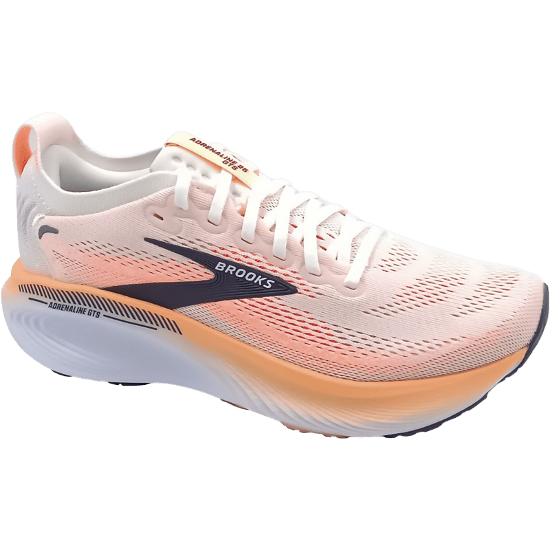BROOKS Adrenaline GTS 25 Womens Wide FOOTWEAR - Womens Stability OYSTER MUSHROOM/PEACH/GRAPE