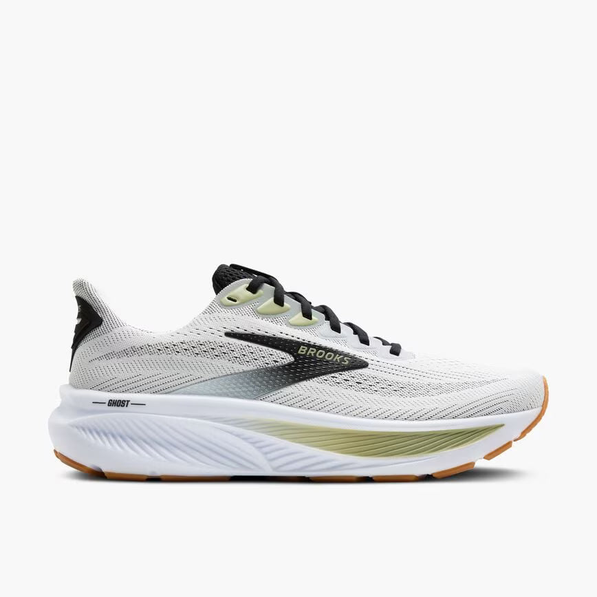 BROOKS Ghost 17 Mens FOOTWEAR - Mens Neutral WHITE/BLACK/TEA