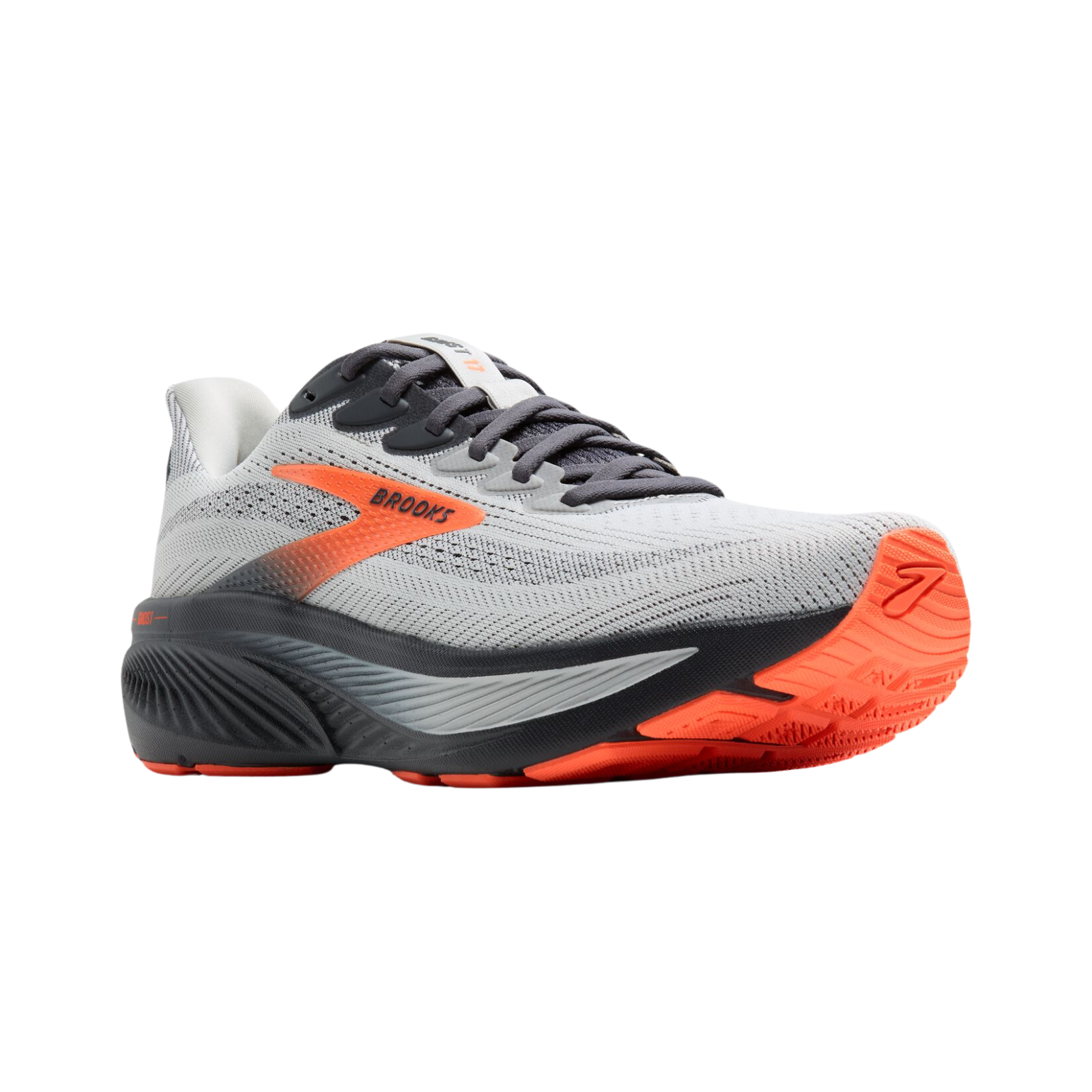 BROOKS Ghost 17 Mens FOOTWEAR - Mens Neutral OYSTER MUSHROOM/ORANGE/EBONY