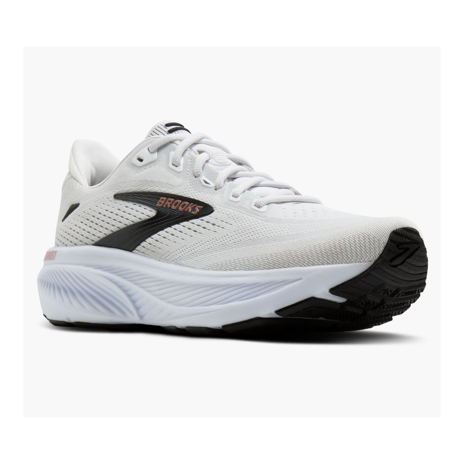 BROOKS Ghost 18 Womens FOOTWEAR - Womens Neutral WHITE/BLACK/ROSE GOLD