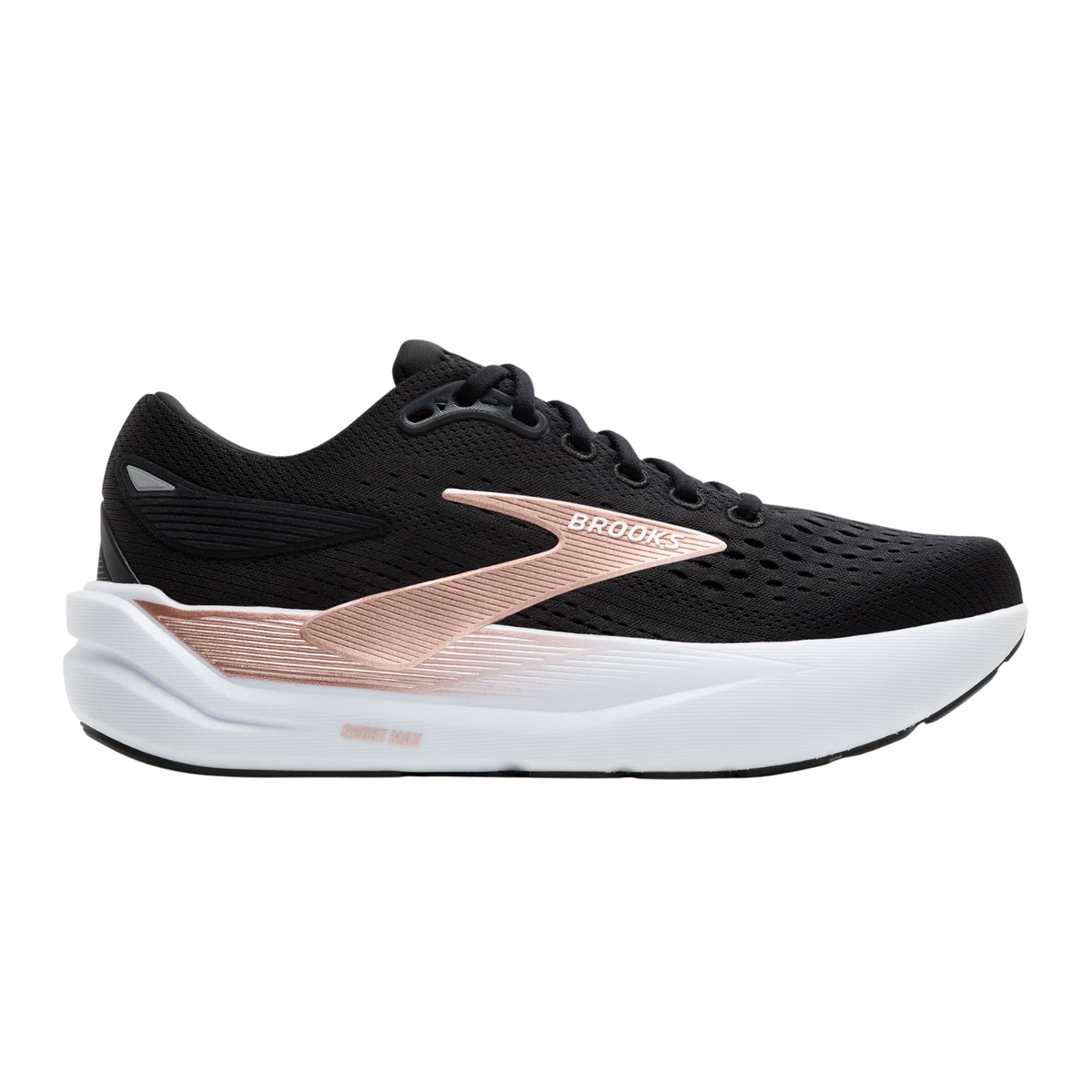 BROOKS Ghost Max 3 Womens FOOTWEAR - Mens Neutral Cushioned BLACK/BLACK/ROSE GOLD