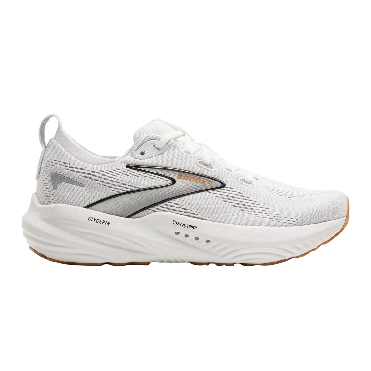 BROOKS Glycerin 22 Wide (D) Womens FOOTWEAR - Womens Neutral WHITE/GREY/BLACK