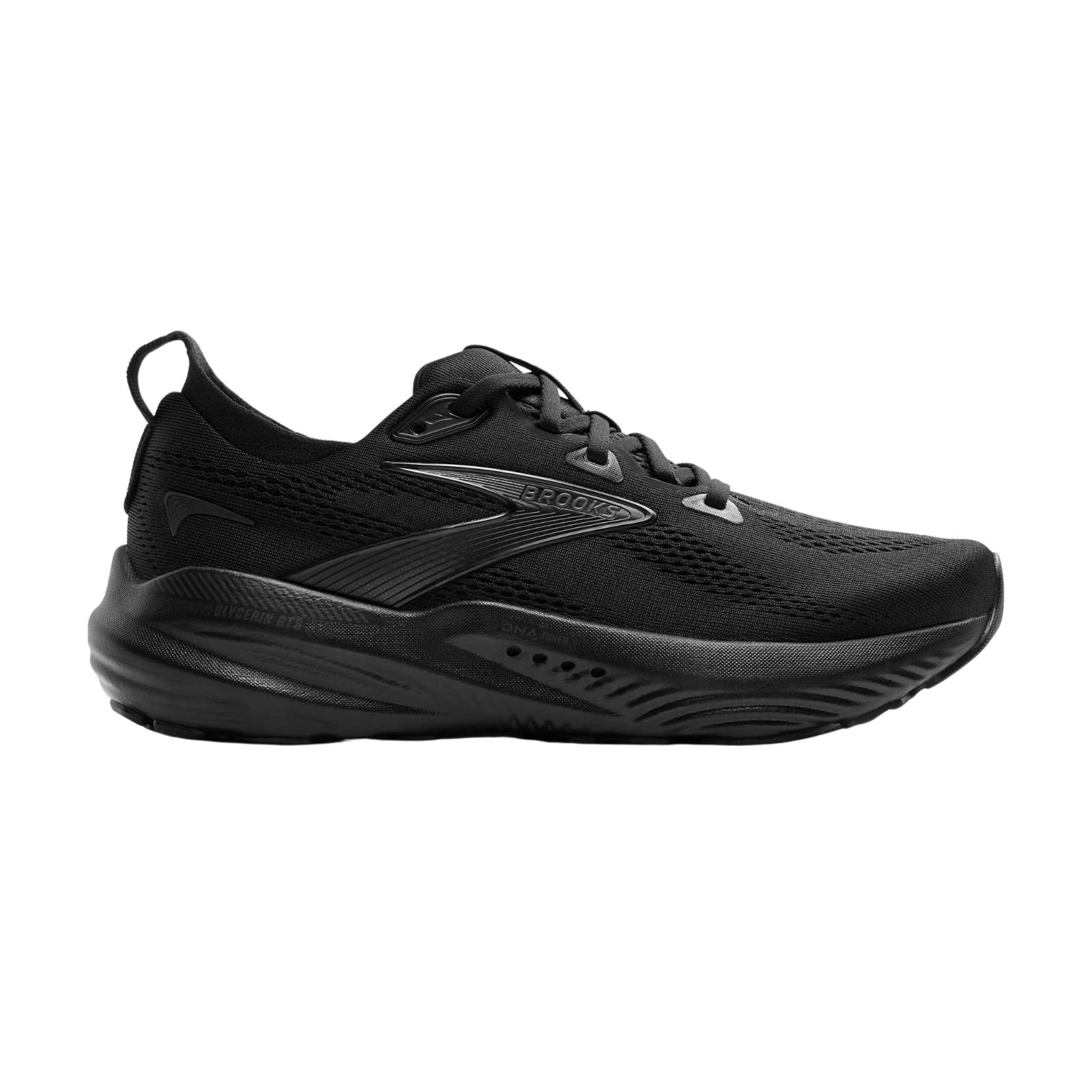 BROOKS Glycerin GTS 22 Wide (2E) Mens FOOTWEAR - Mens Stability Cushioned BLACK/BLACK/EBONY