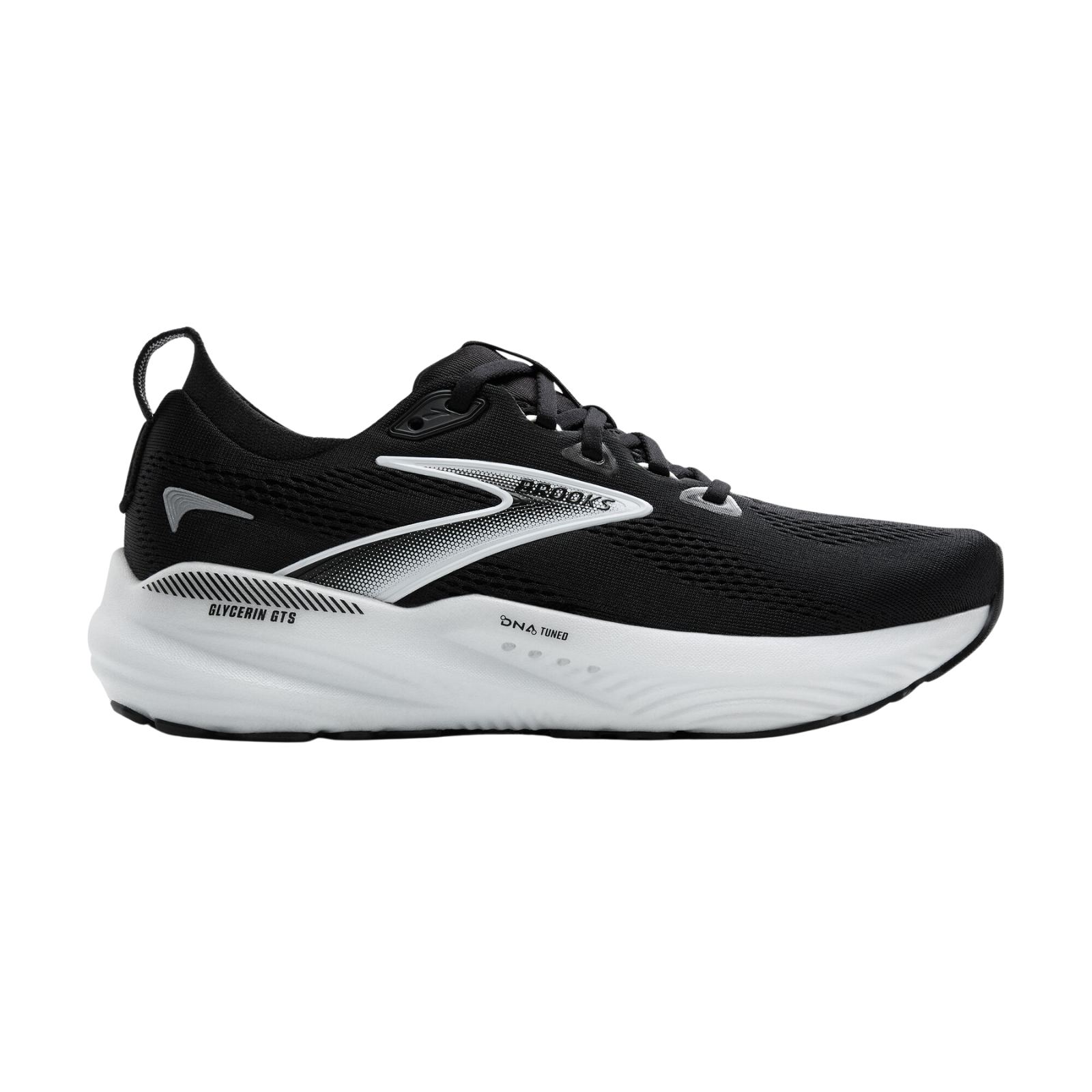 BROOKS Glycerin GTS 22 Wide (D) Womens FOOTWEAR - Womens Stability Cushioned BLACK/GREY/WHITE