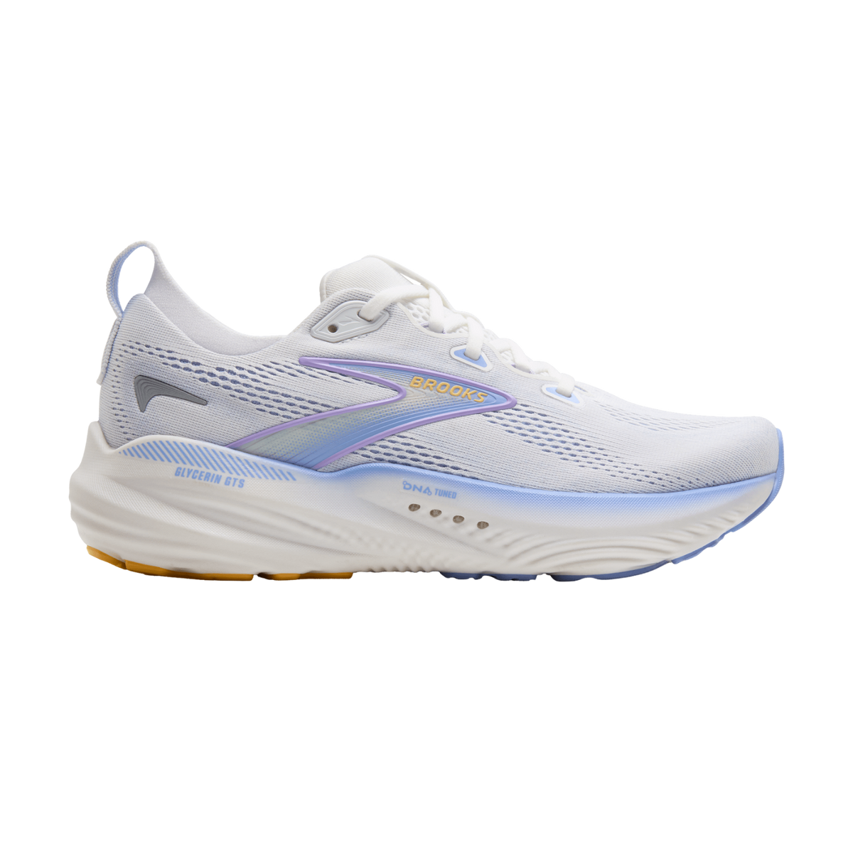BROOKS Glycerin GTS 22 Womens FOOTWEAR - Womens Stability Cushioned WHITE/BLUE HERON/APRICOT