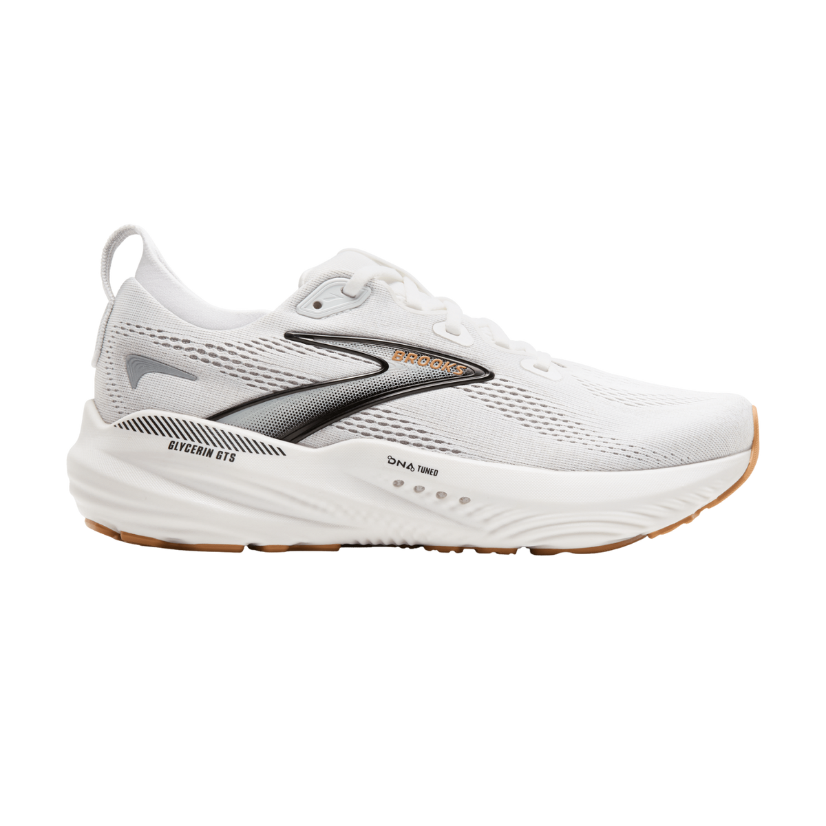 BROOKS Glycerin GTS 22 Womens FOOTWEAR - Womens Stability Cushioned WHITE/GREY/BLACK