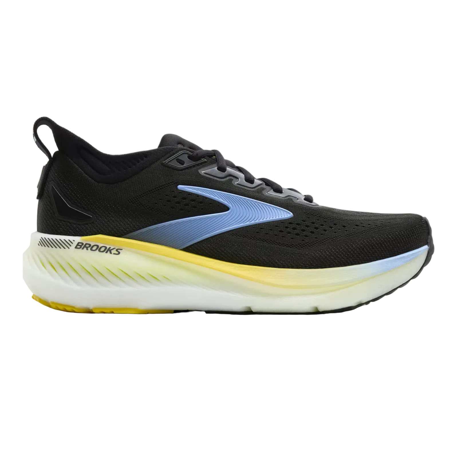 BROOKS Glycerin GTS 23 Mens FOOTWEAR - Mens Stability Cushioned BLACK/CYBR YELLOW/NIGHT