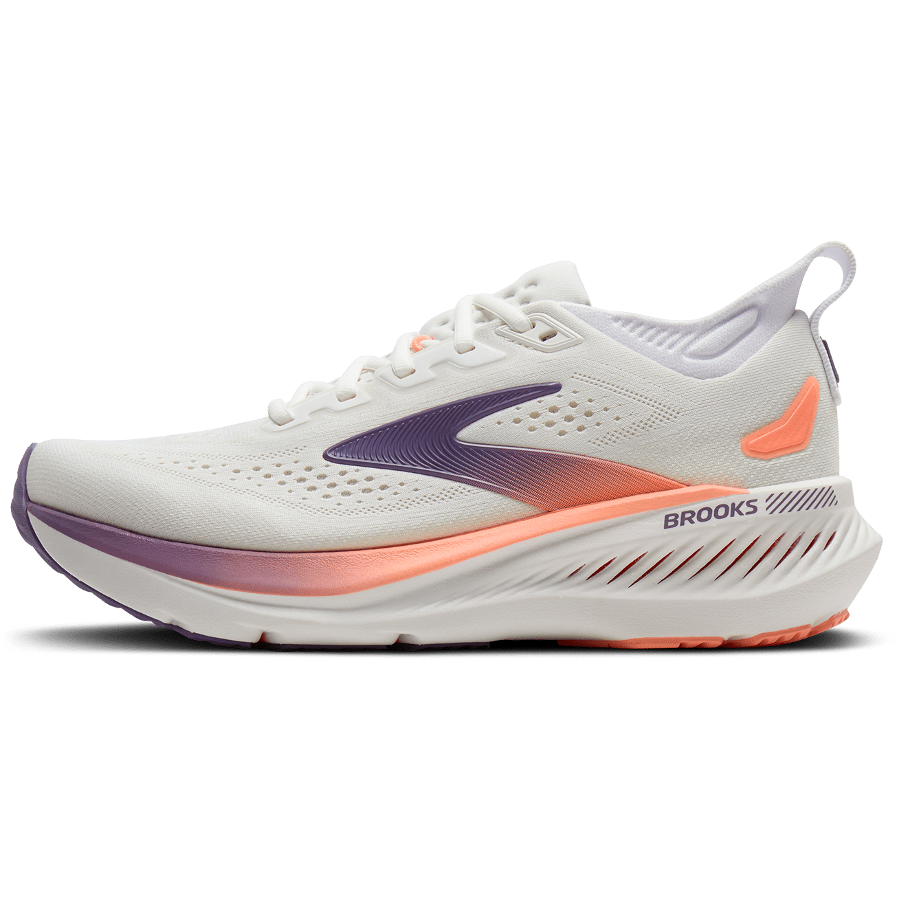 BROOKS Glycerin GTS 23 Womens FOOTWEAR - Womens Stability Cushioned WHITE/MULLED GRAPE/CLEA