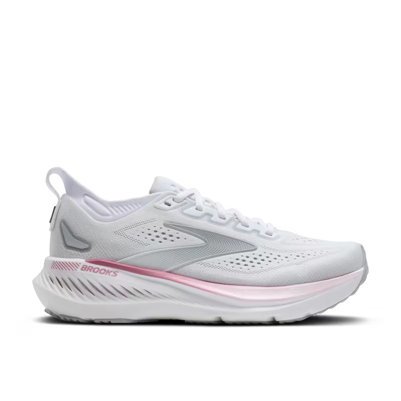 BROOKS Glycerin GTS 23 Womens FOOTWEAR - Womens Stability Cushioned WHITE/HARBOR MIST/METAL
