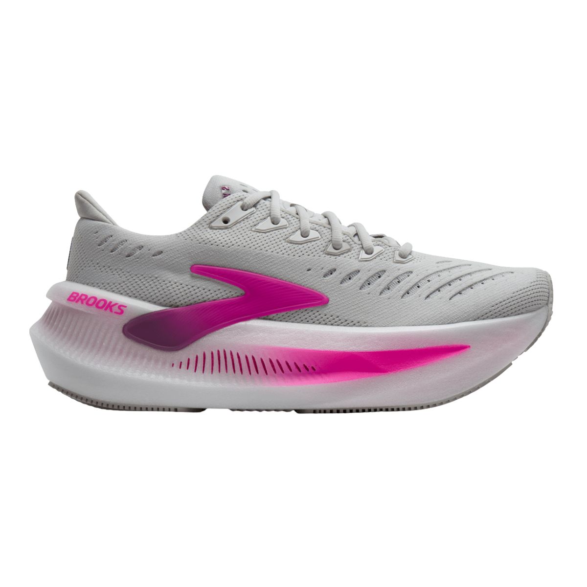 BROOKS Glycerin Max 2 Womens FOOTWEAR - Womens Neutral Cushioned OYSTER/ARGYLE/CYBER PINK
