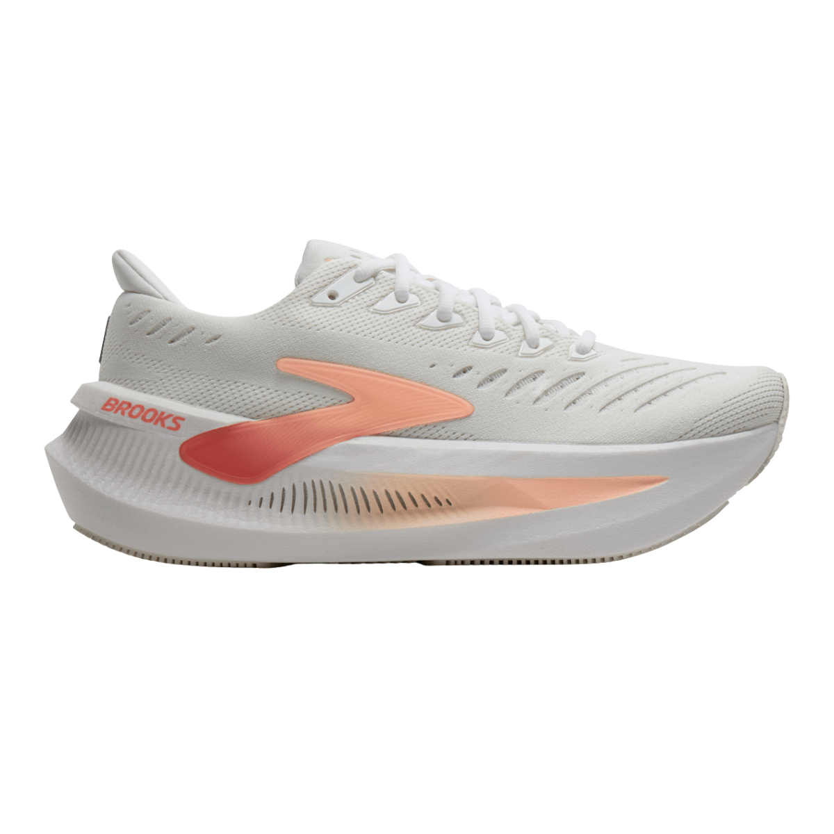 BROOKS Glycerin Max 2 Womens FOOTWEAR - Womens Neutral Cushioned WHITE/CORAL/PEACH