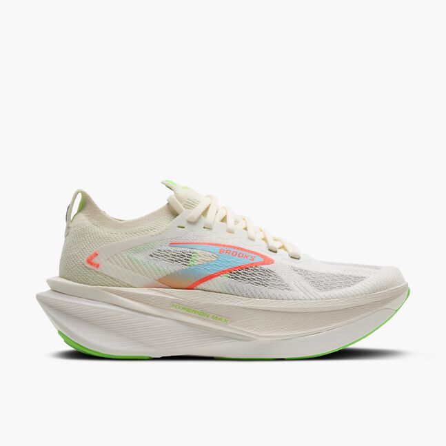 BROOKS Hyperion Max 3 Mens FOOTWEAR - Mens Neutral Cushioned COCONUT/GREEN GECKO/PINK CLAY
