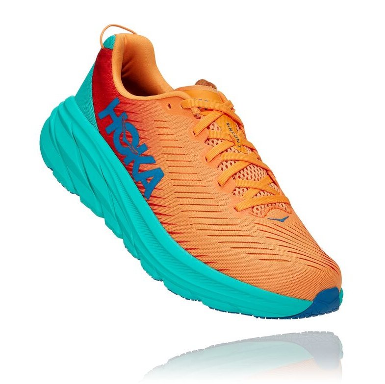 Hoka One One Rincon 3 Mens FOOTWEAR - Mens Lightweight BLAZING ORANGE/FIESTA