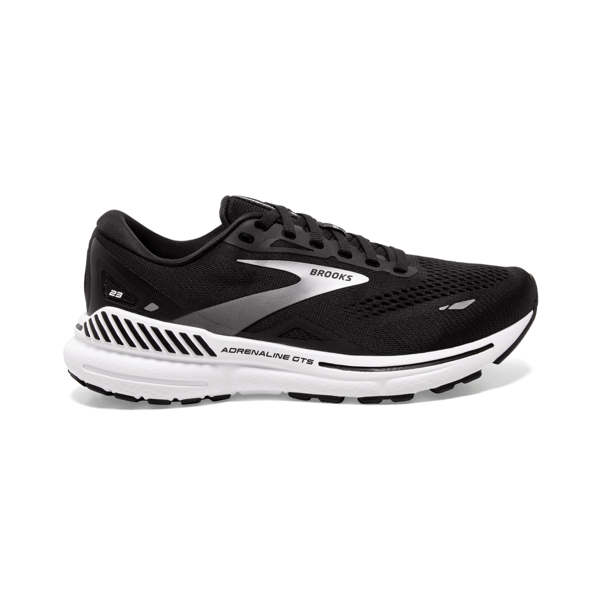 Brooks Adrenaline GTS 23 Mens FOOTWEAR - Mens Stability BLACK / WHITE / SILVER