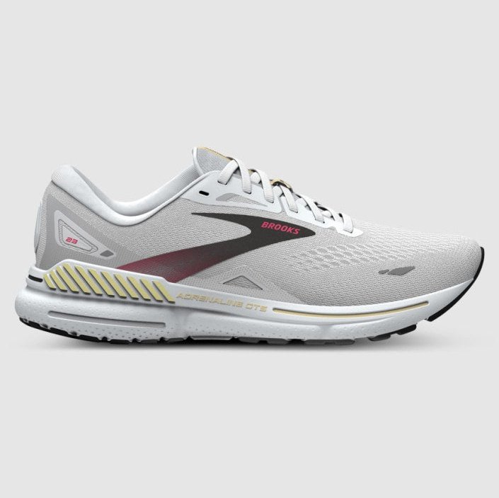 BROOKS Adrenaline GTS 23 Mens FOOTWEAR - Mens Stability WHITE/CREAM/PINK