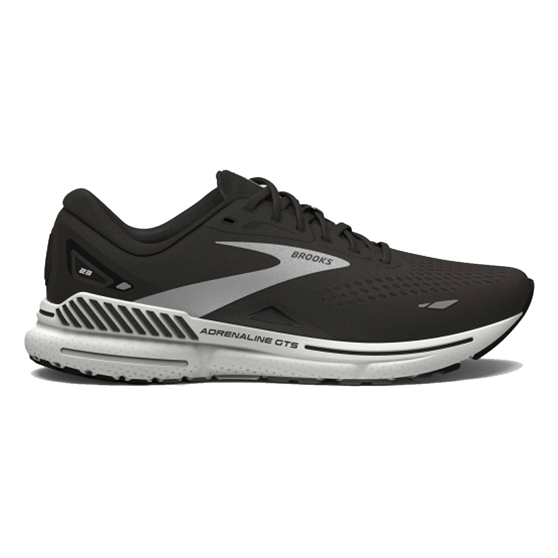 BROOKS Adrenaline GTS 23 Wide Mens FOOTWEAR - Mens Stability BLACK/WHITE/SILVER